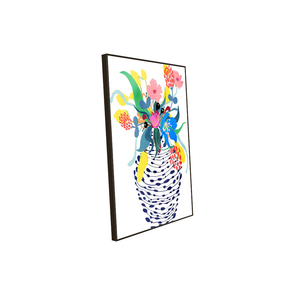 Modern Floral Vase – Vibrant Botanical Print Canvas Wall Art