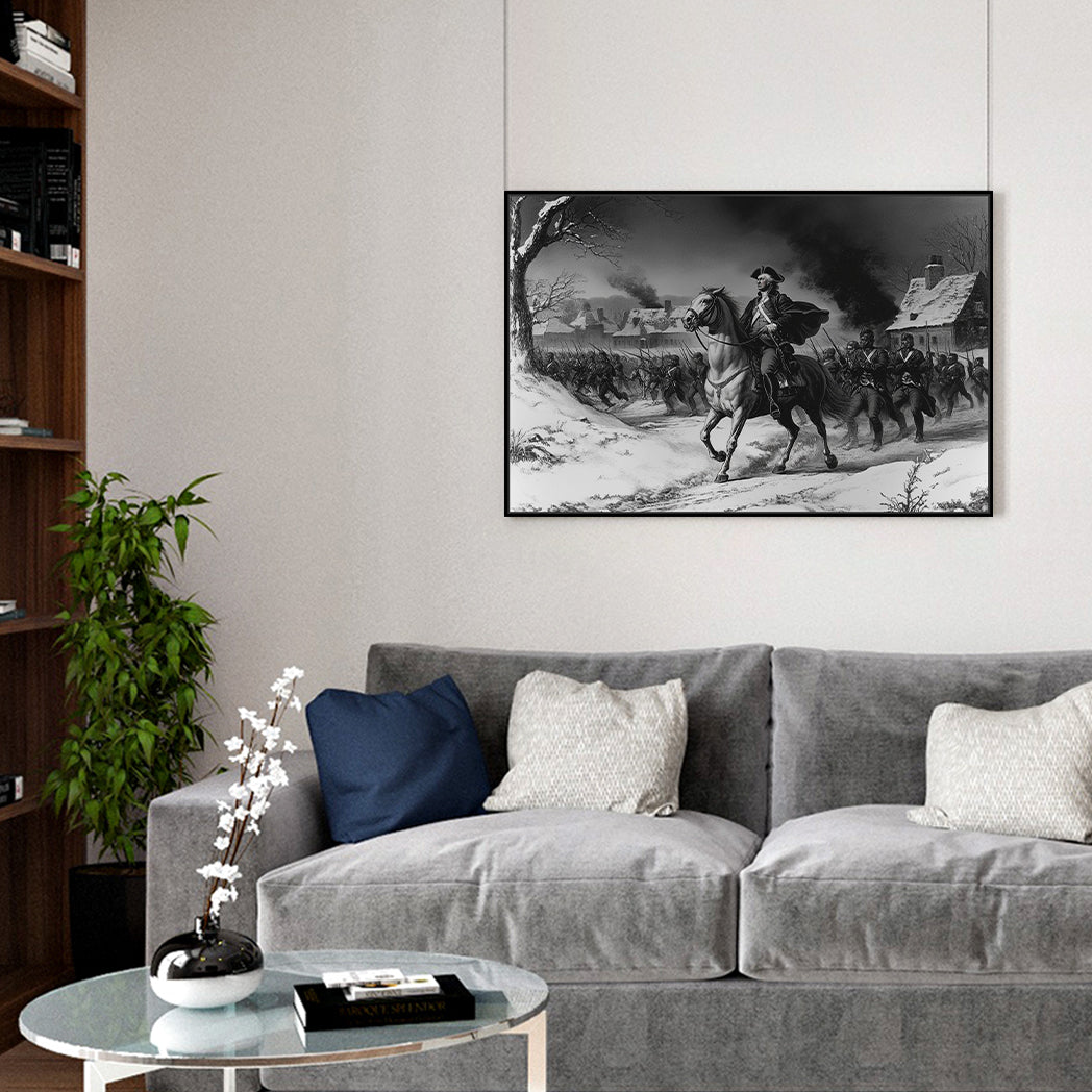 "Historical March" Canvas Wall Art – A Timeless Tribute to Leadership and Valor