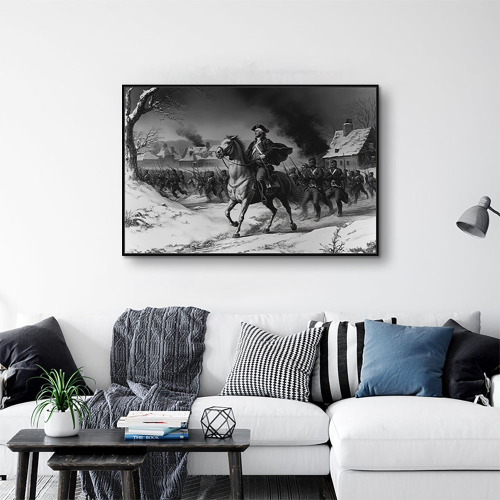 "Historical March" Canvas Wall Art – A Timeless Tribute to Leadership and Valor