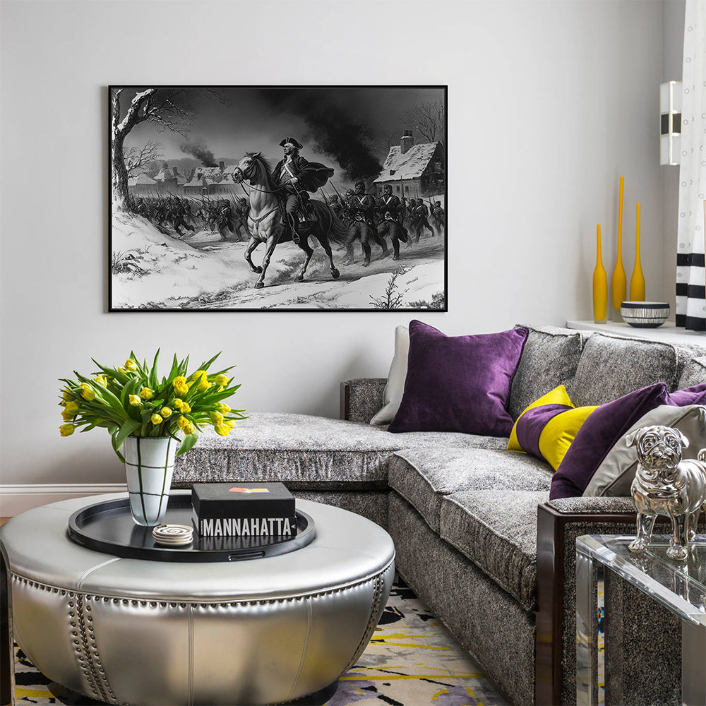 "Historical March" Canvas Wall Art – A Timeless Tribute to Leadership and Valor