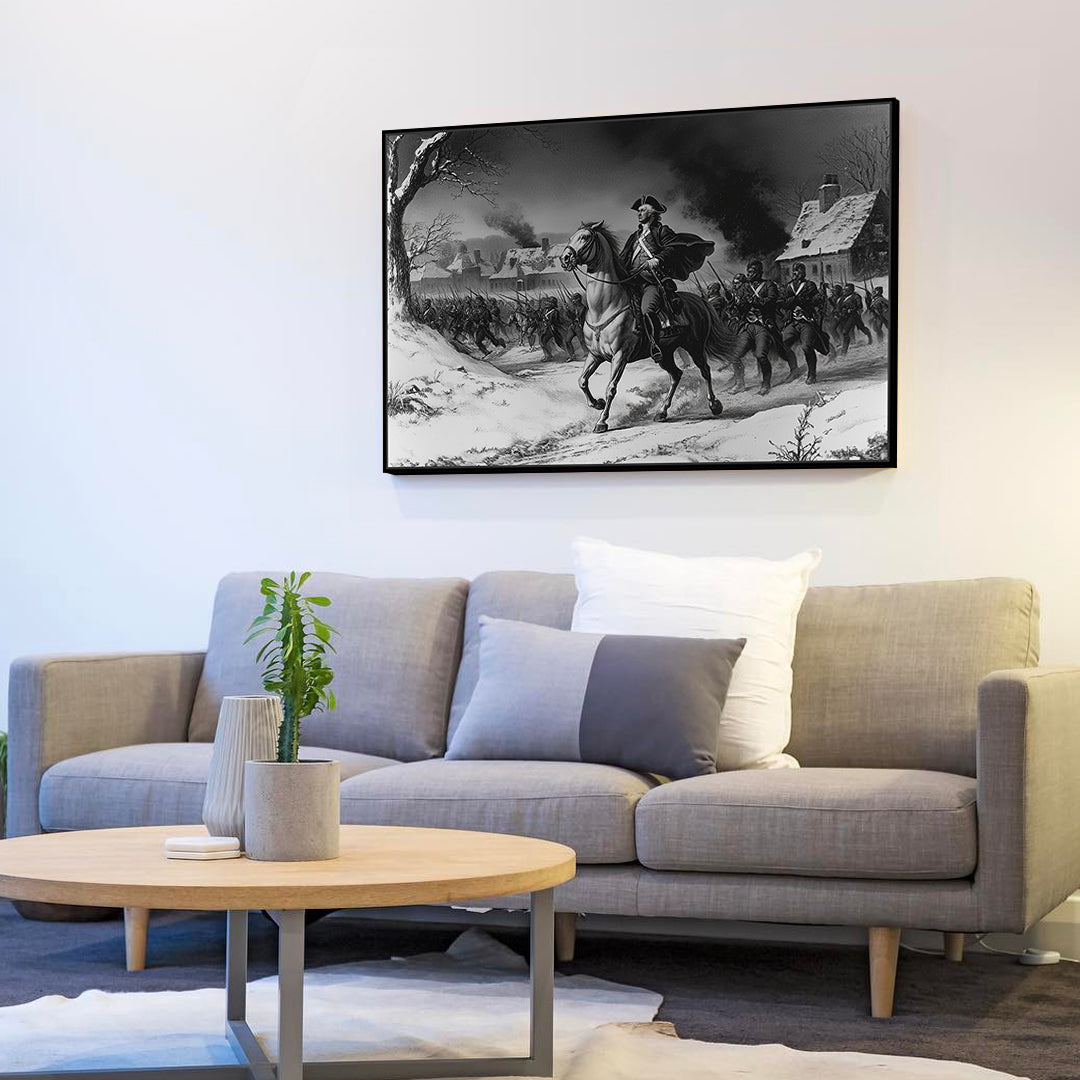 "Historical March" Canvas Wall Art – A Timeless Tribute to Leadership and Valor