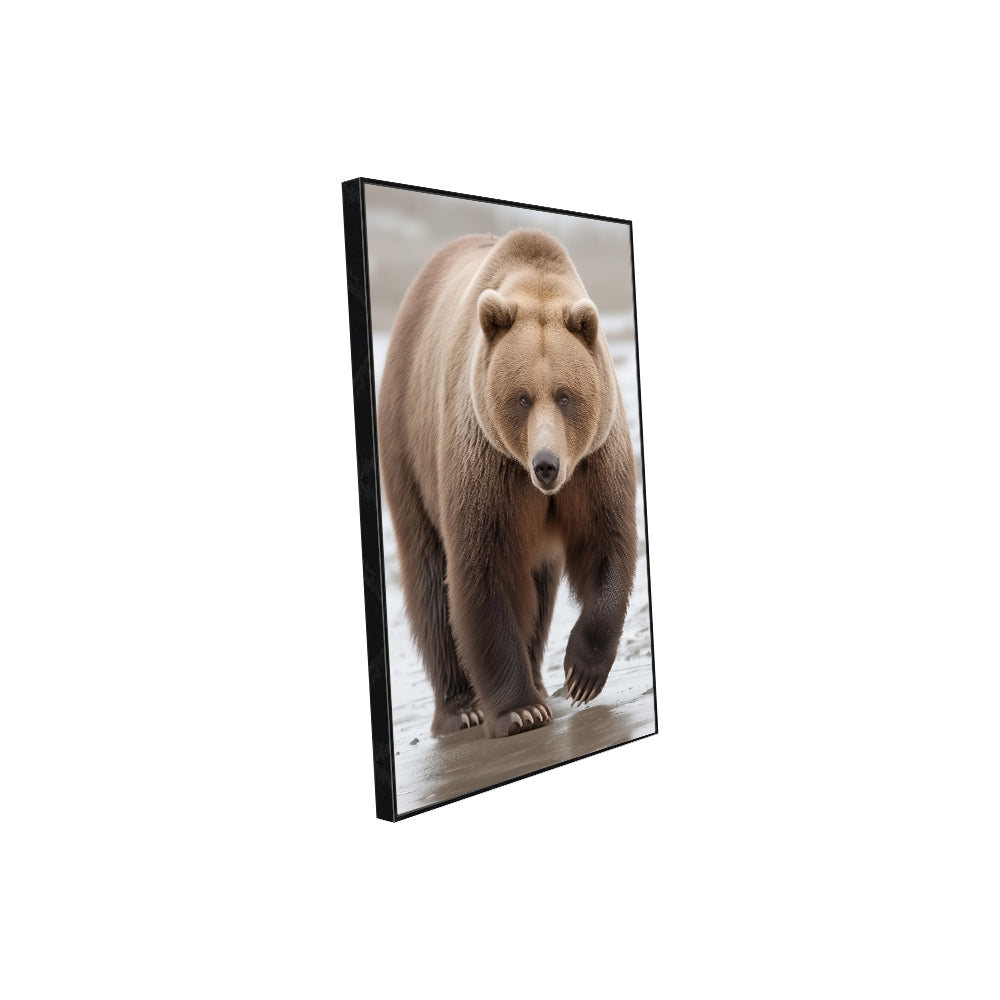 Powerful Brown Bear Canvas Wall Art