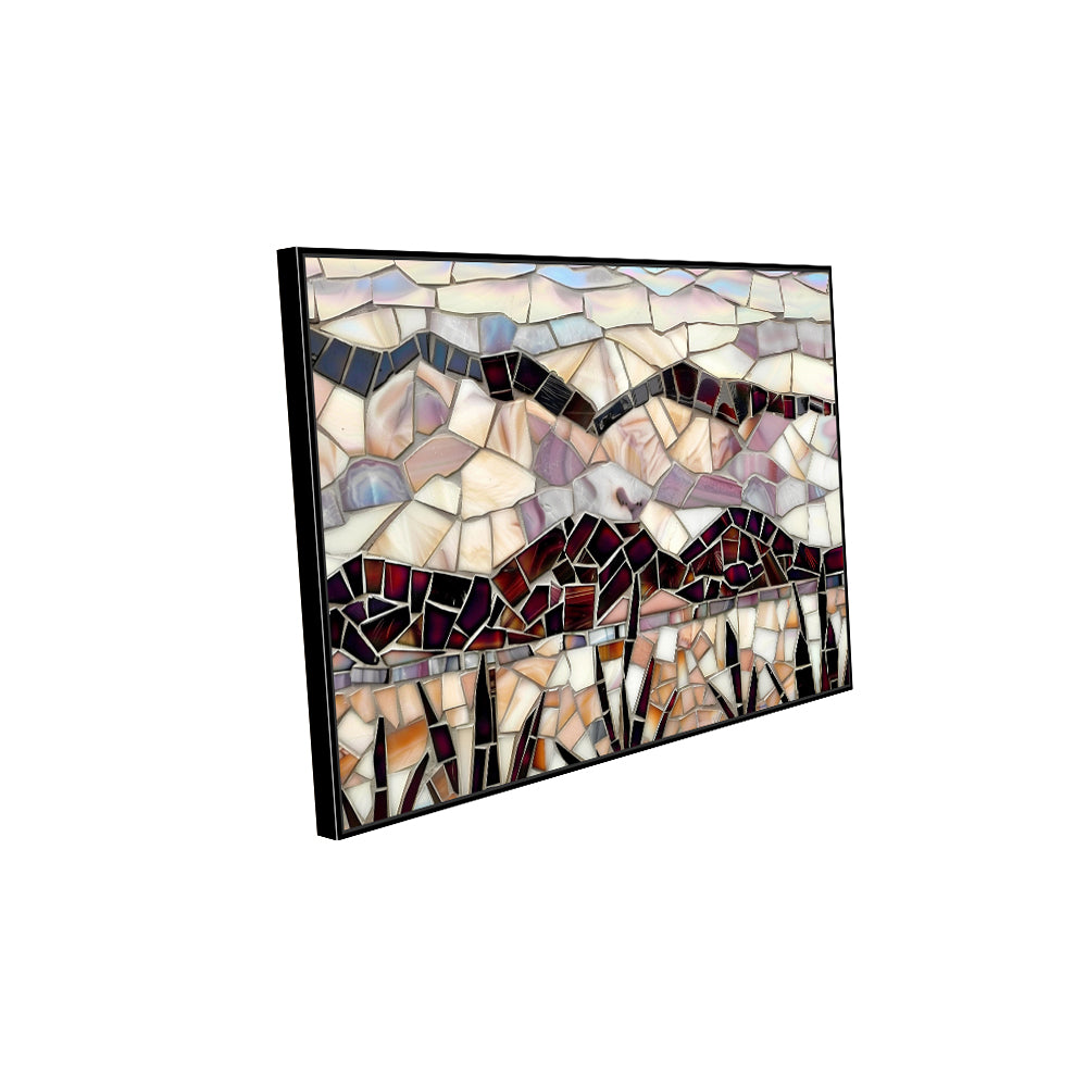 Mosaic Mountain Vista Canvas Wall Art