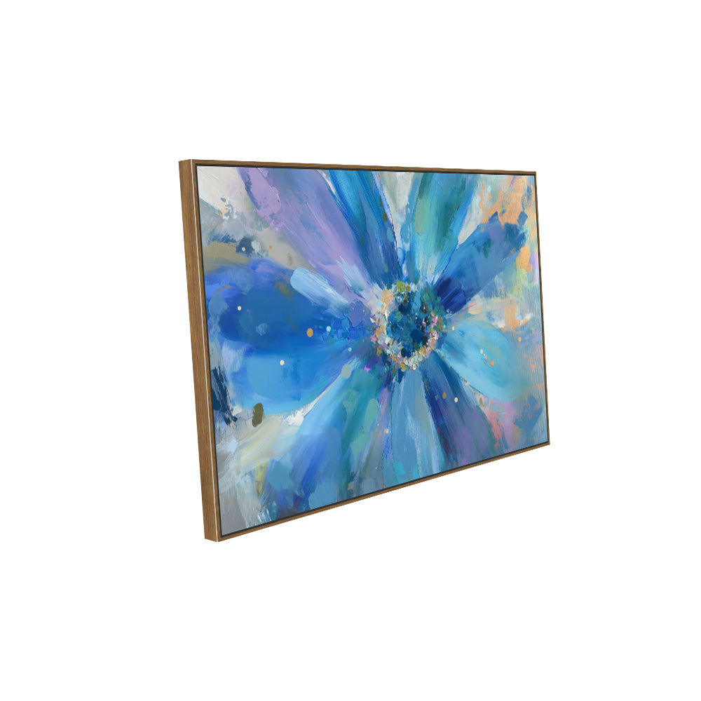 Vibrant Blue Bloom Canvas Wall Art