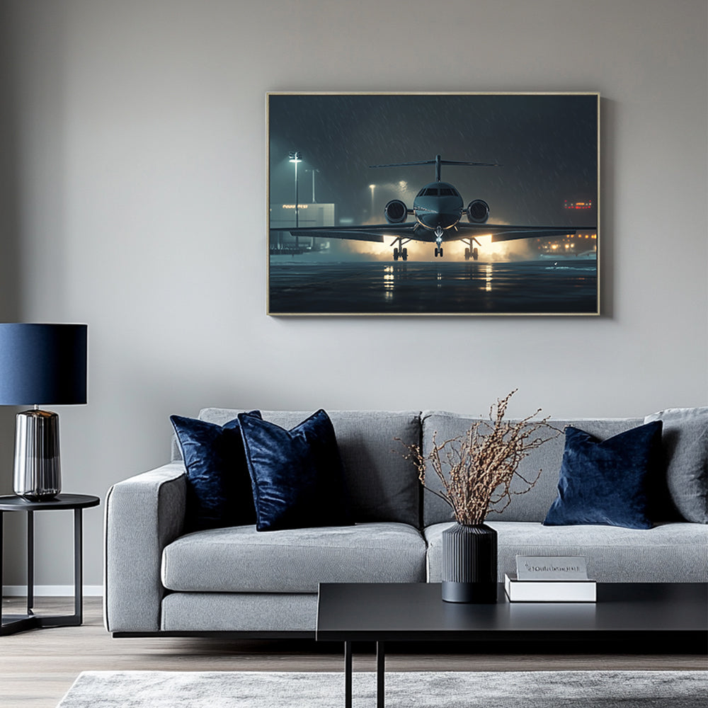 Night Flight Ready Canvas Wall Art