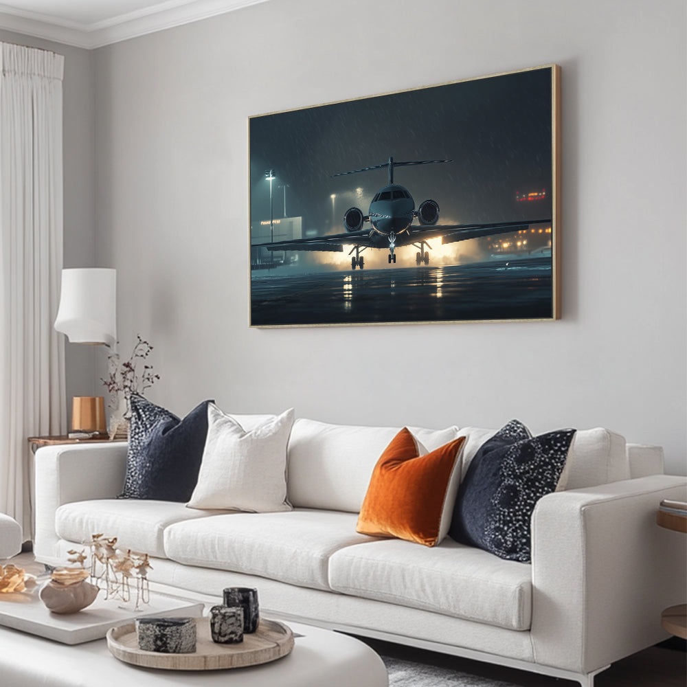 Night Flight Ready Canvas Wall Art