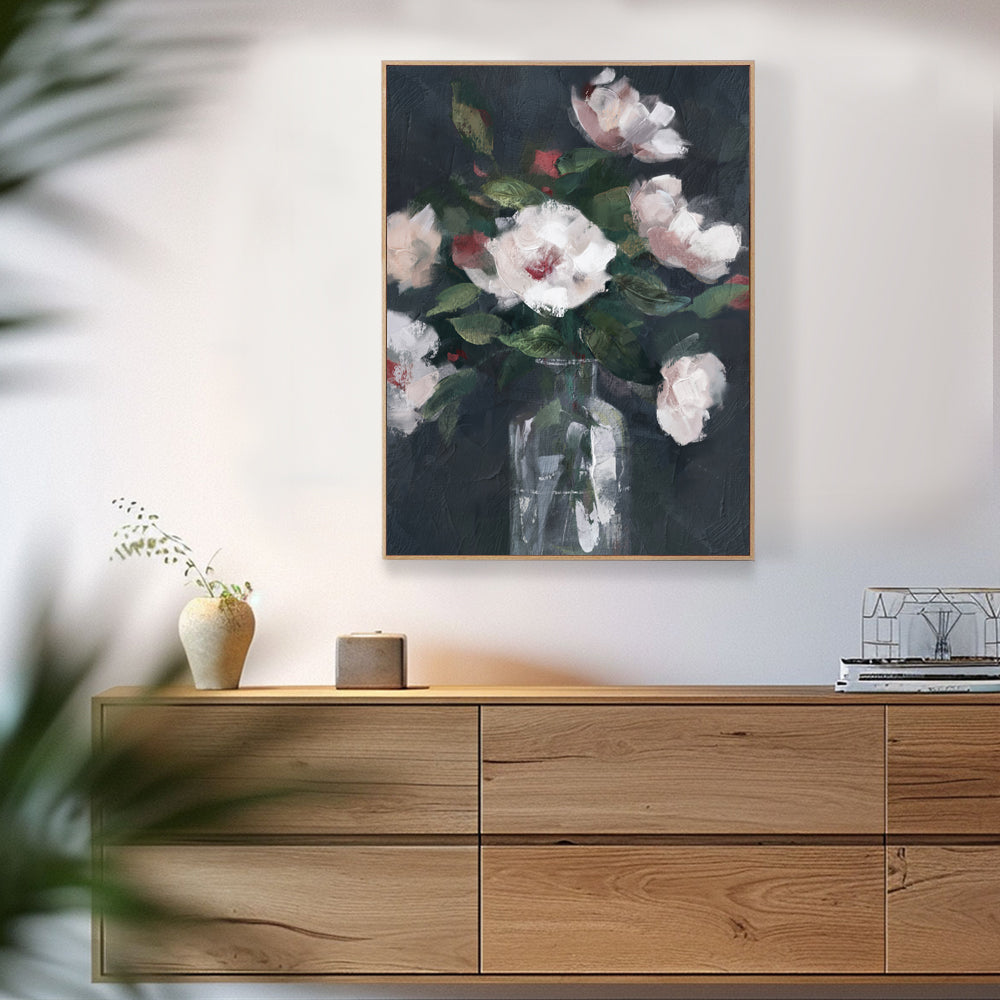 Timeless Elegance Floral Canvas Wall Art