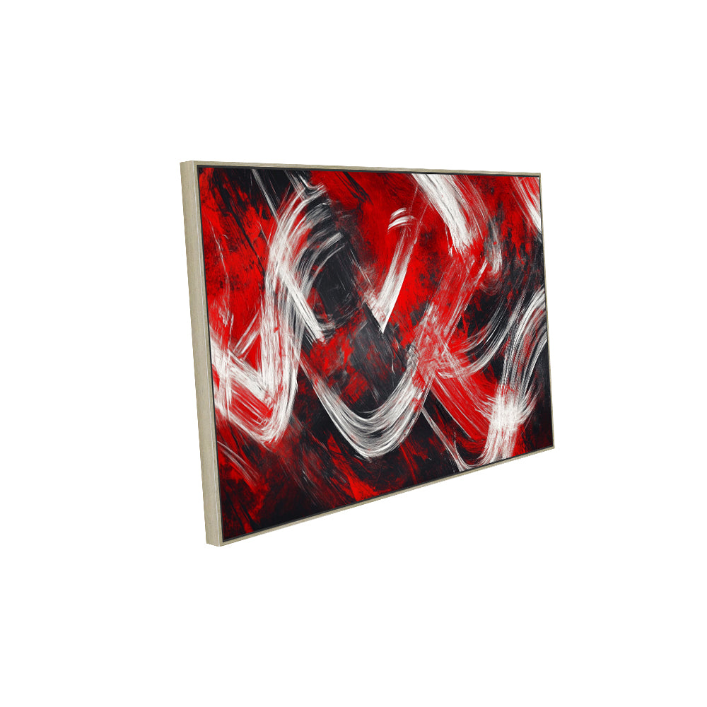Red Rhythm Canvas Wall Art