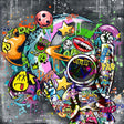 Urban Pop Culture Decor- Graffiti Astronaut Street Art Canvas Wall Art