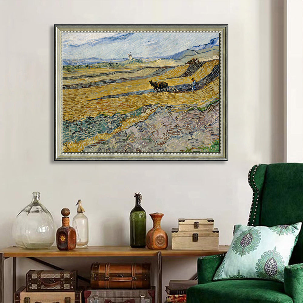 Vincent Van Gogh's "Enclosed Field with Ploughman"