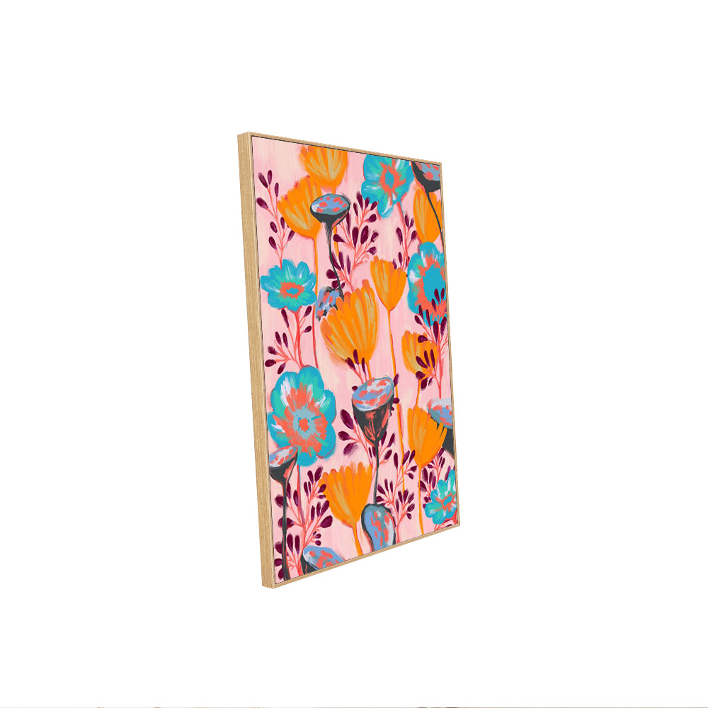 Bold Floral Pattern – Vibrant & Contemporary Botanical Print Canvas Wall Art