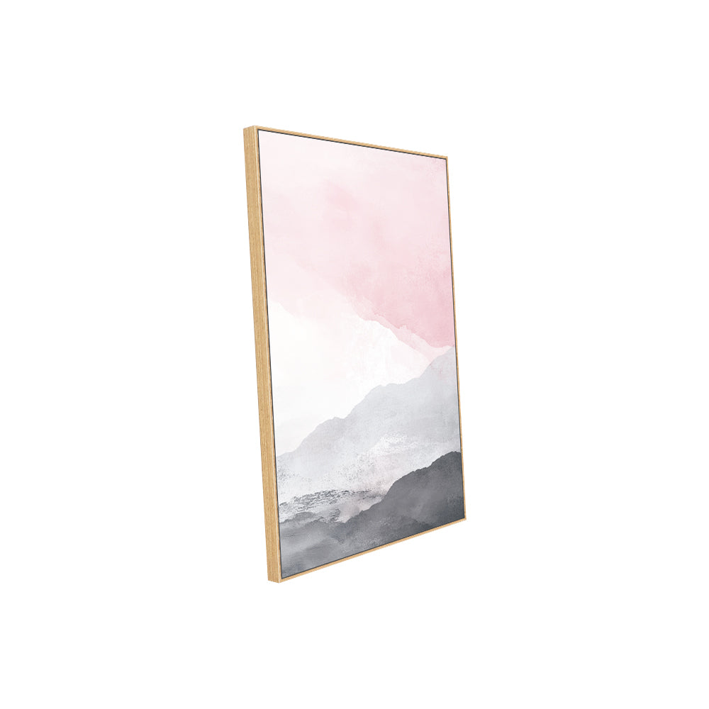 Serene Pastel Mountain Canvas Wall Art
