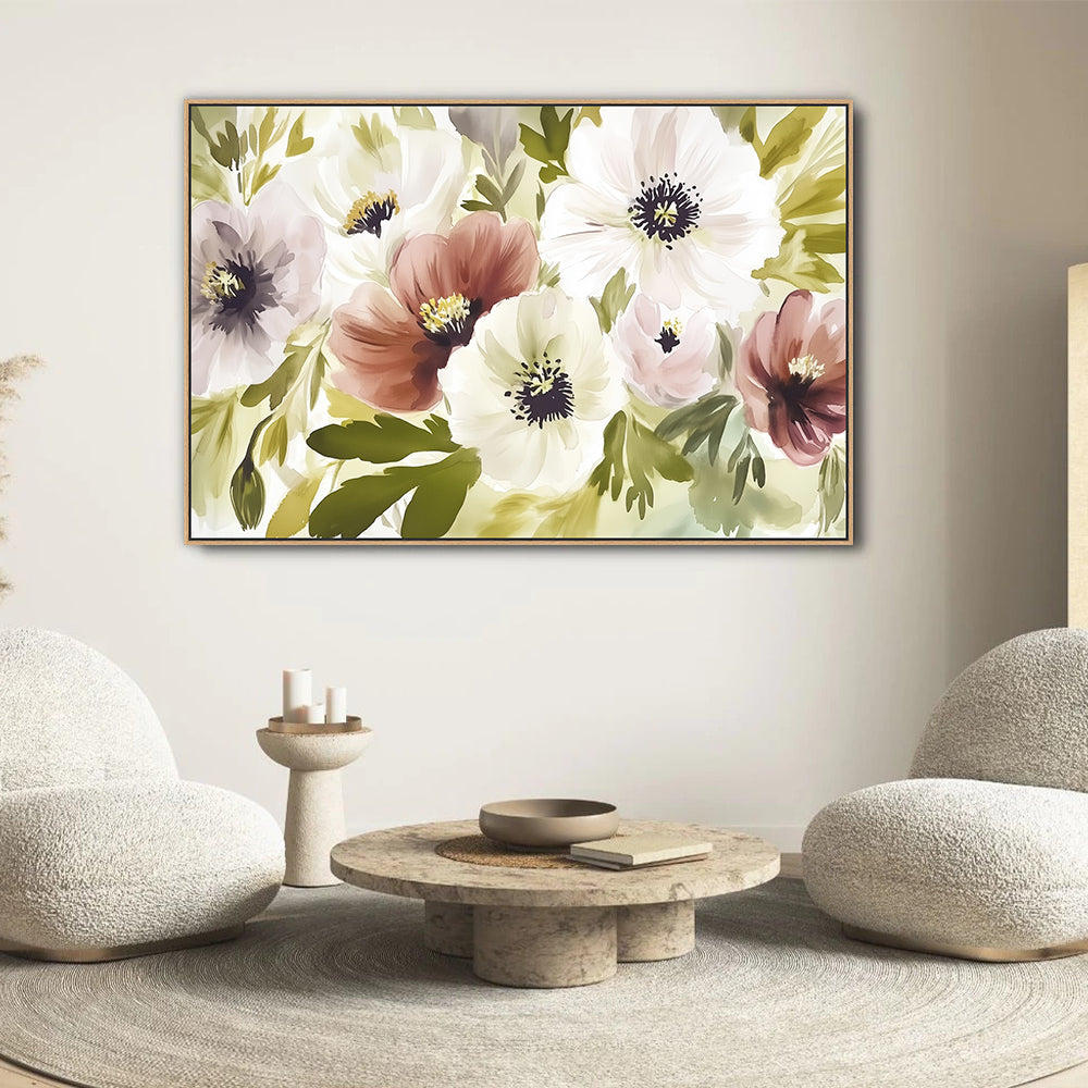Floral Canvas Wall Art - Elegant and Vibrant