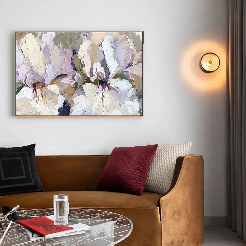 Textured Modern Painting Floral Canvas Wall Art