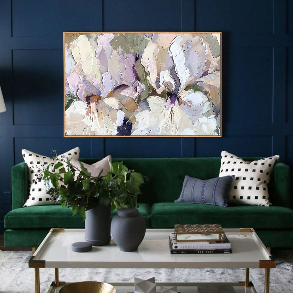 Textured Modern Painting Floral Canvas Wall Art