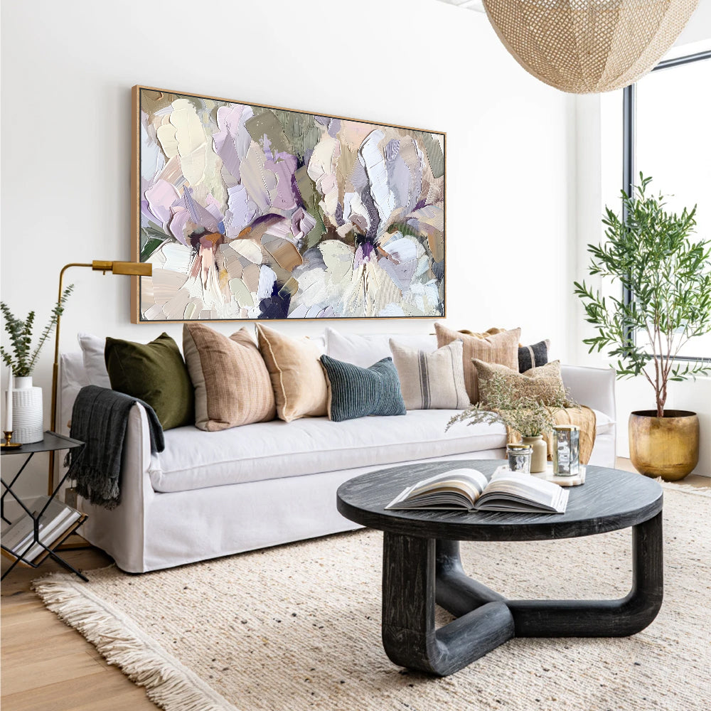 Textured Modern Painting Floral Canvas Wall Art