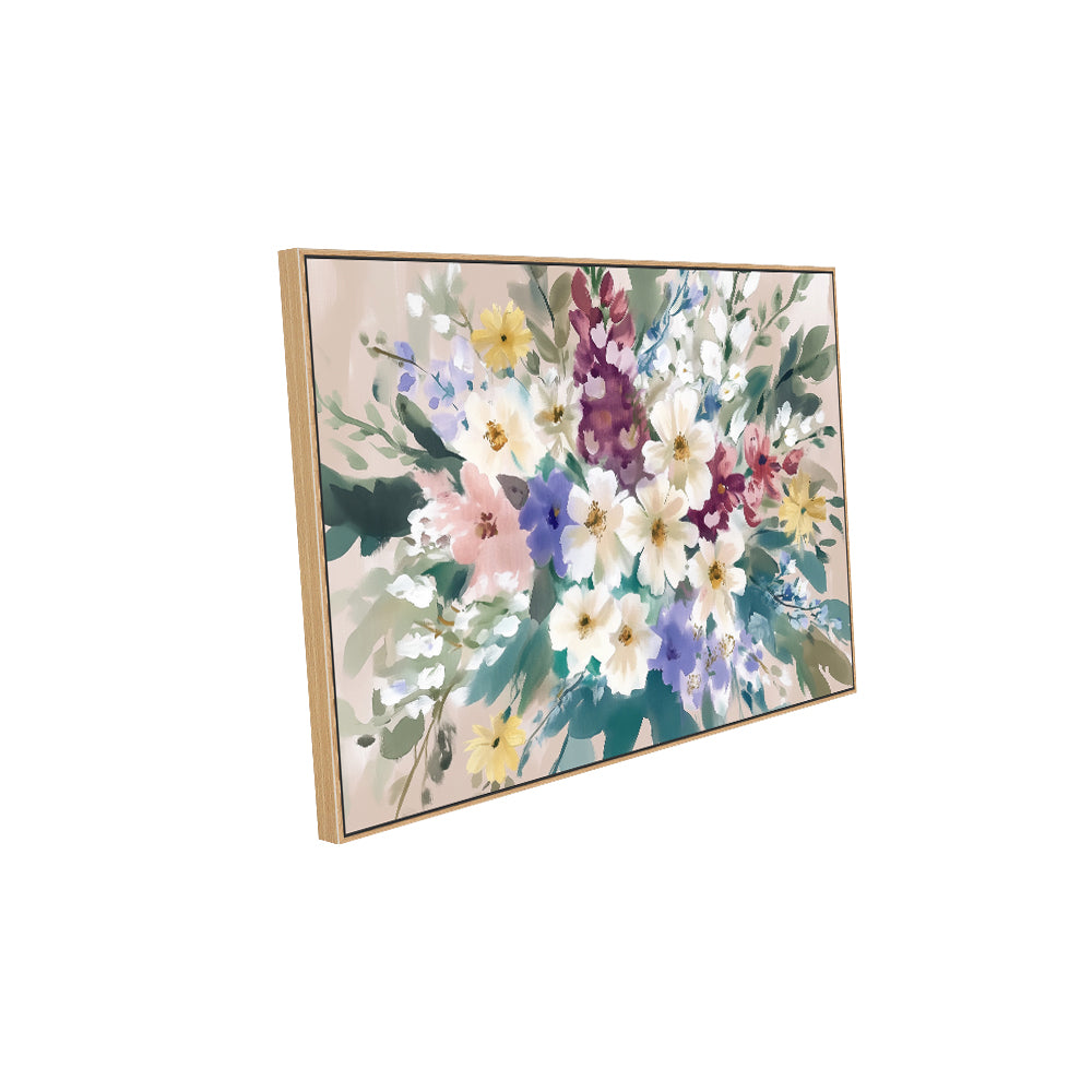 Blooming Serenity Floral Canvas Wall Art