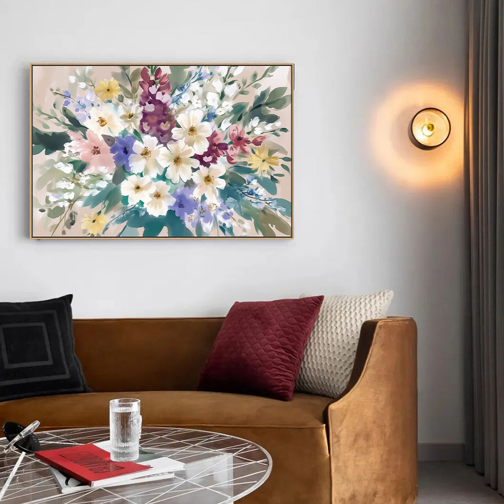 Blooming Serenity Floral Canvas Wall Art