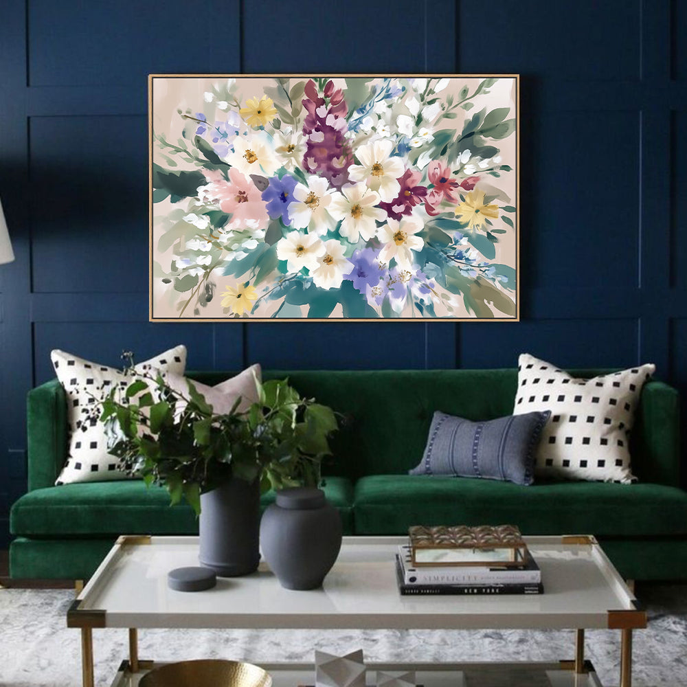 Blooming Serenity Floral Canvas Wall Art
