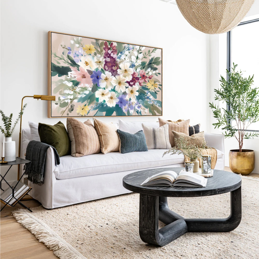 Blooming Serenity Floral Canvas Wall Art