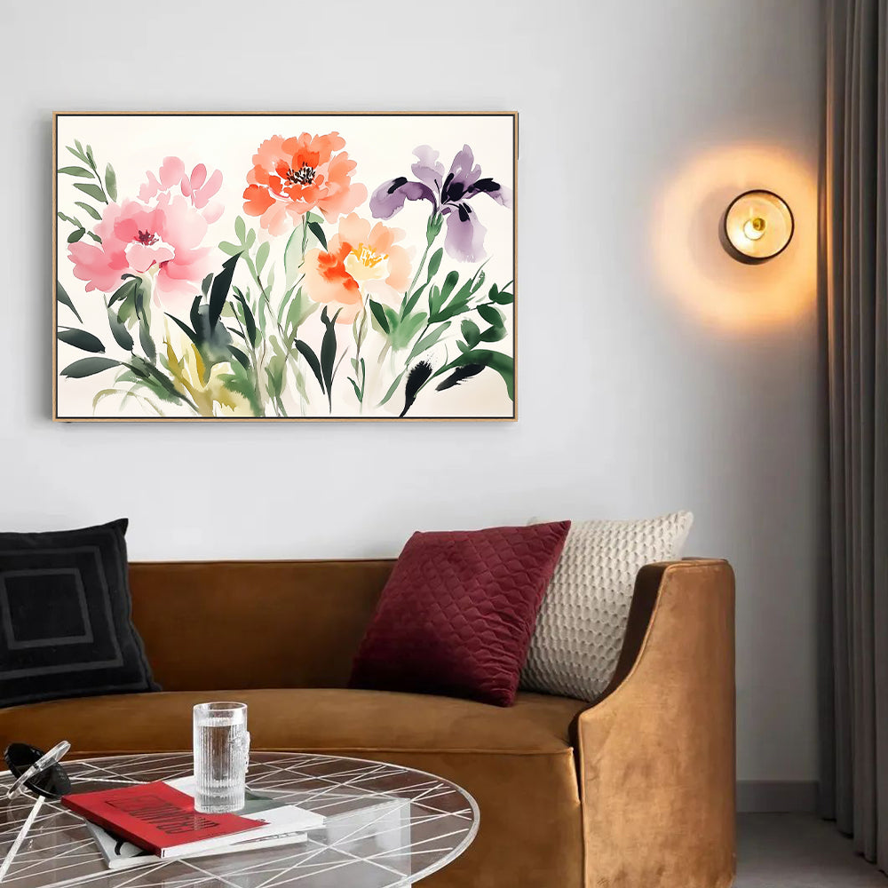 Watercolor Floral Canvas Wall Art