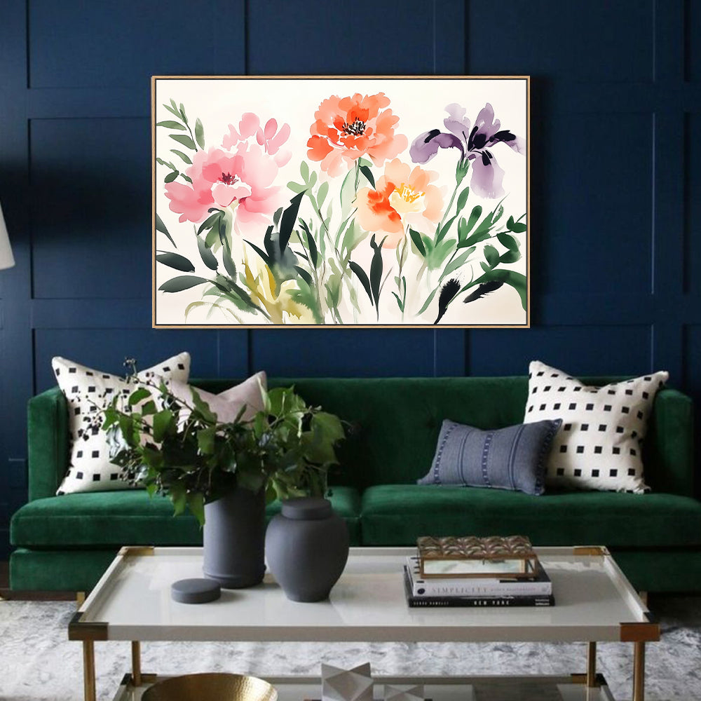 Watercolor Floral Canvas Wall Art