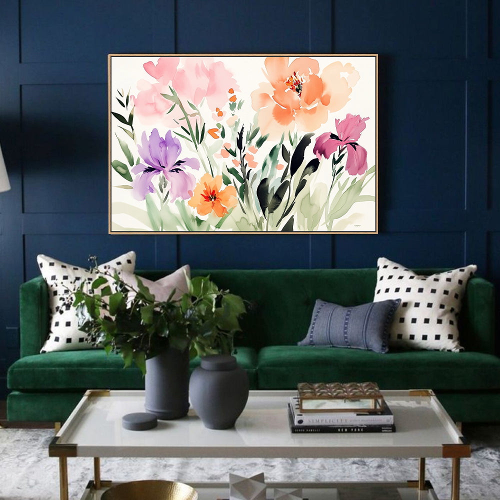 Floral Escape Vibrant Botanical Canvas Wall Art