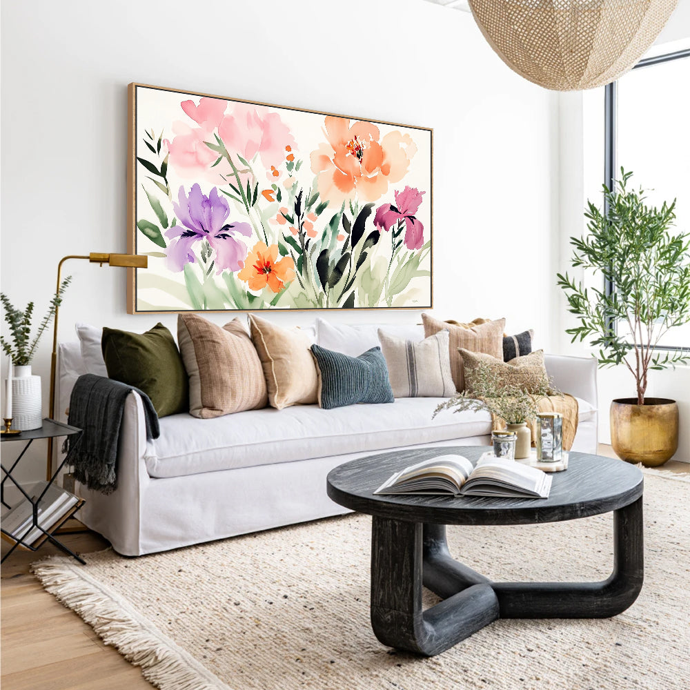 Floral Escape Vibrant Botanical Canvas Wall Art