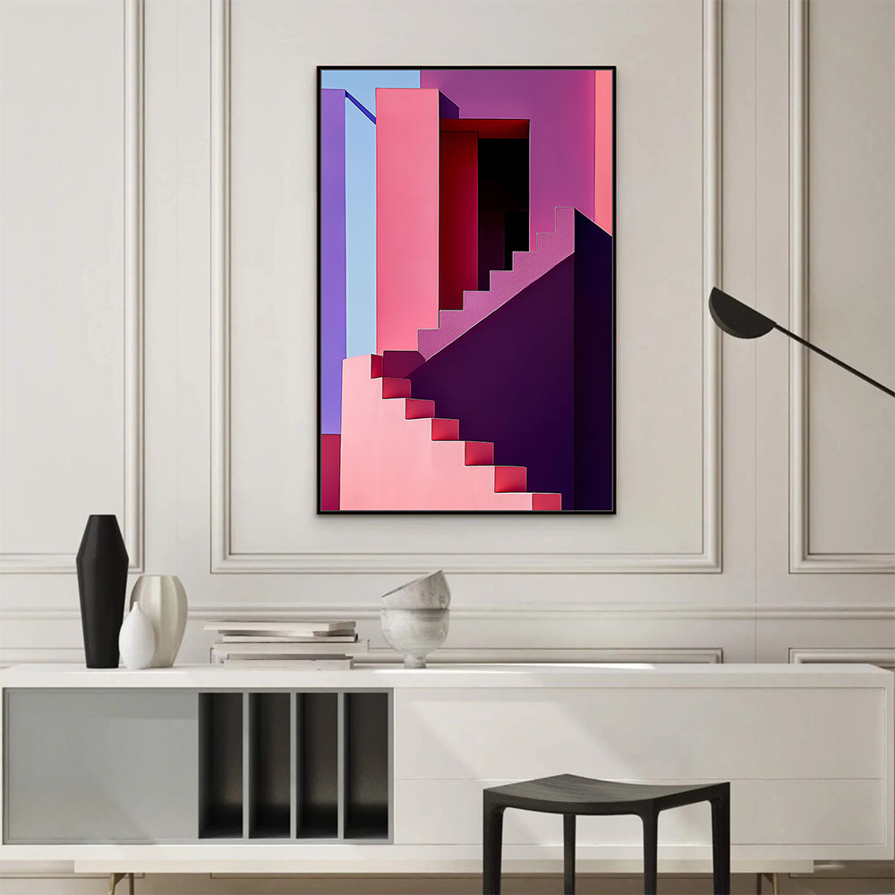 Modern Geometric Architectural Canvas Wall Art