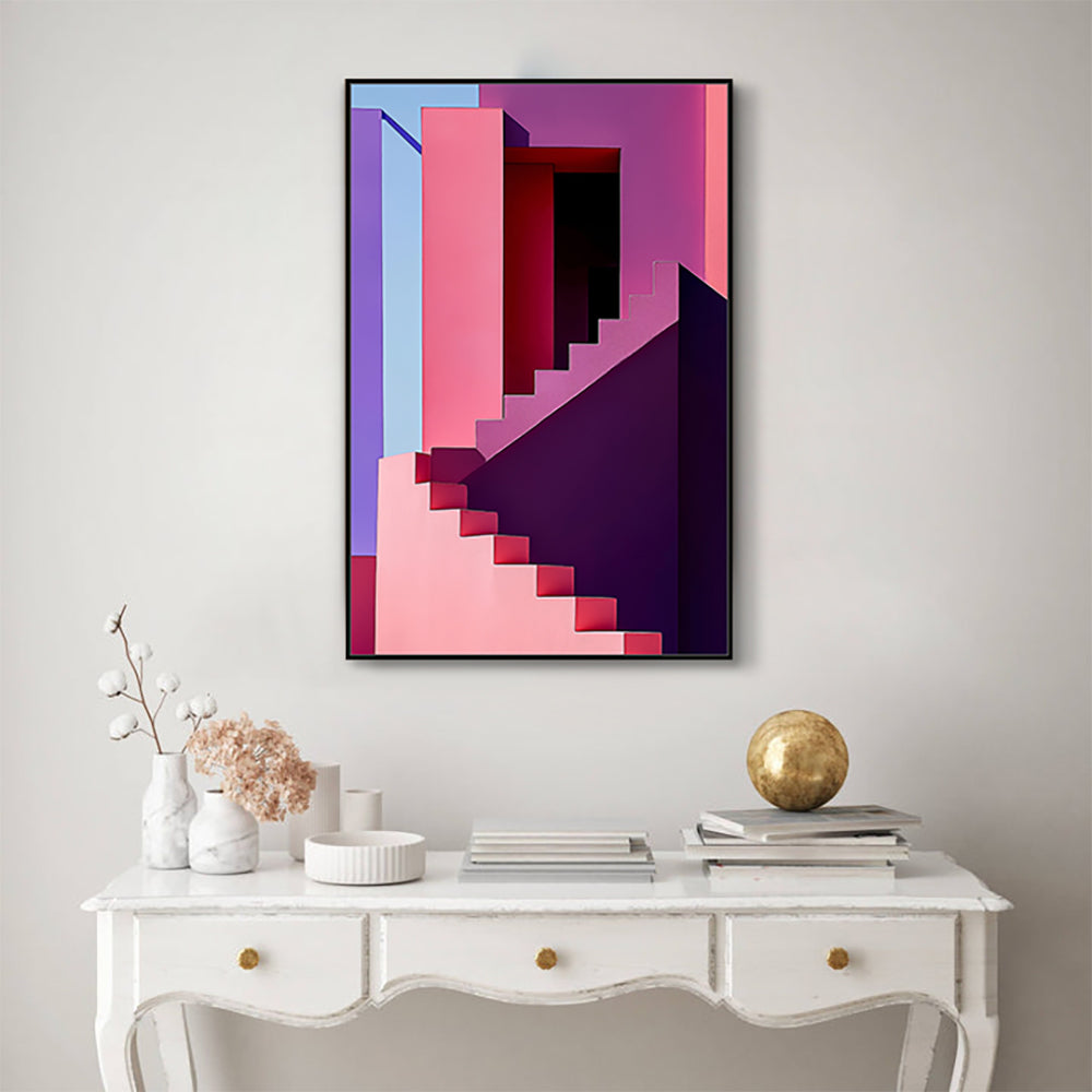 Modern Geometric Architectural Canvas Wall Art