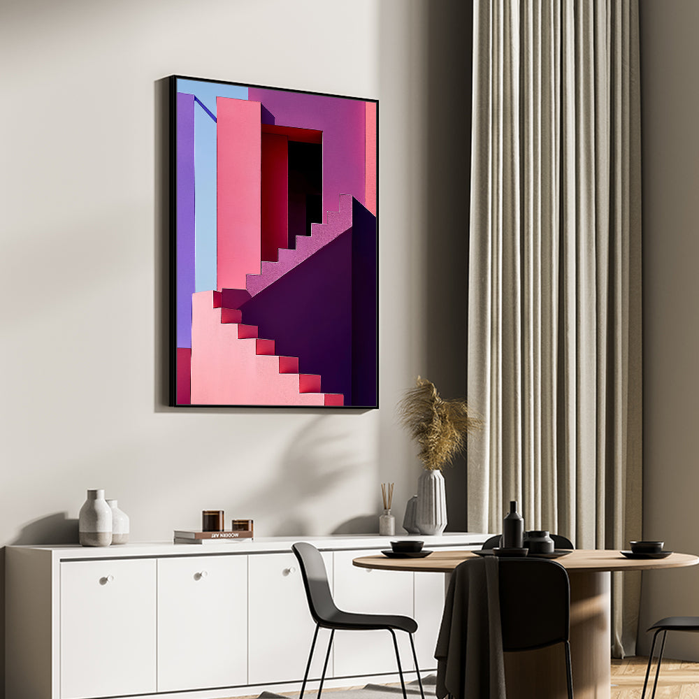 Modern Geometric Architectural Canvas Wall Art