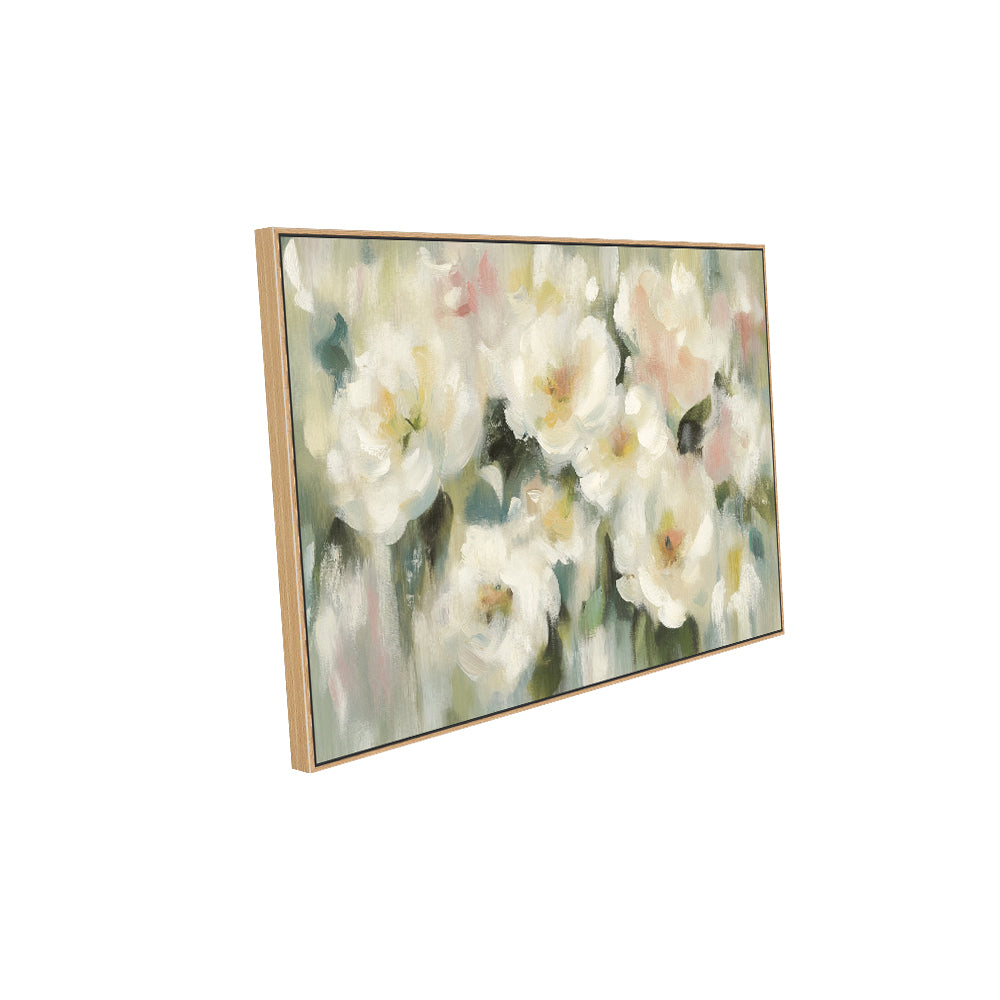 Serene Blooms Pastel Floral Canvas Wall Art