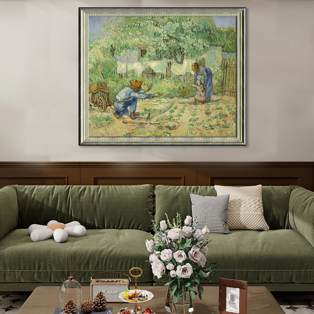 "First Steps, After Millet" By Vincent Van Gogh