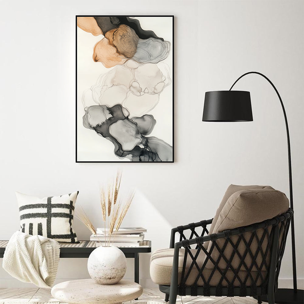 Ink Flow Canvas Wall Art