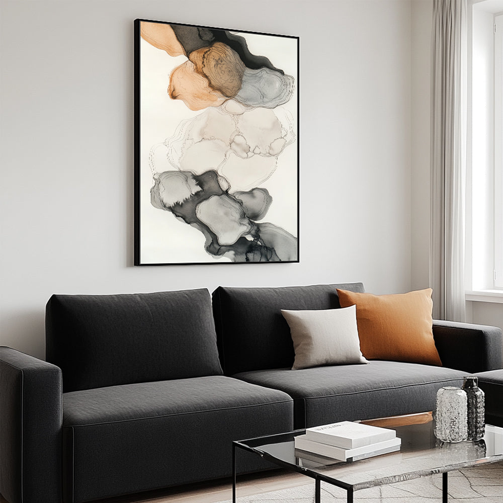 Ink Flow Canvas Wall Art