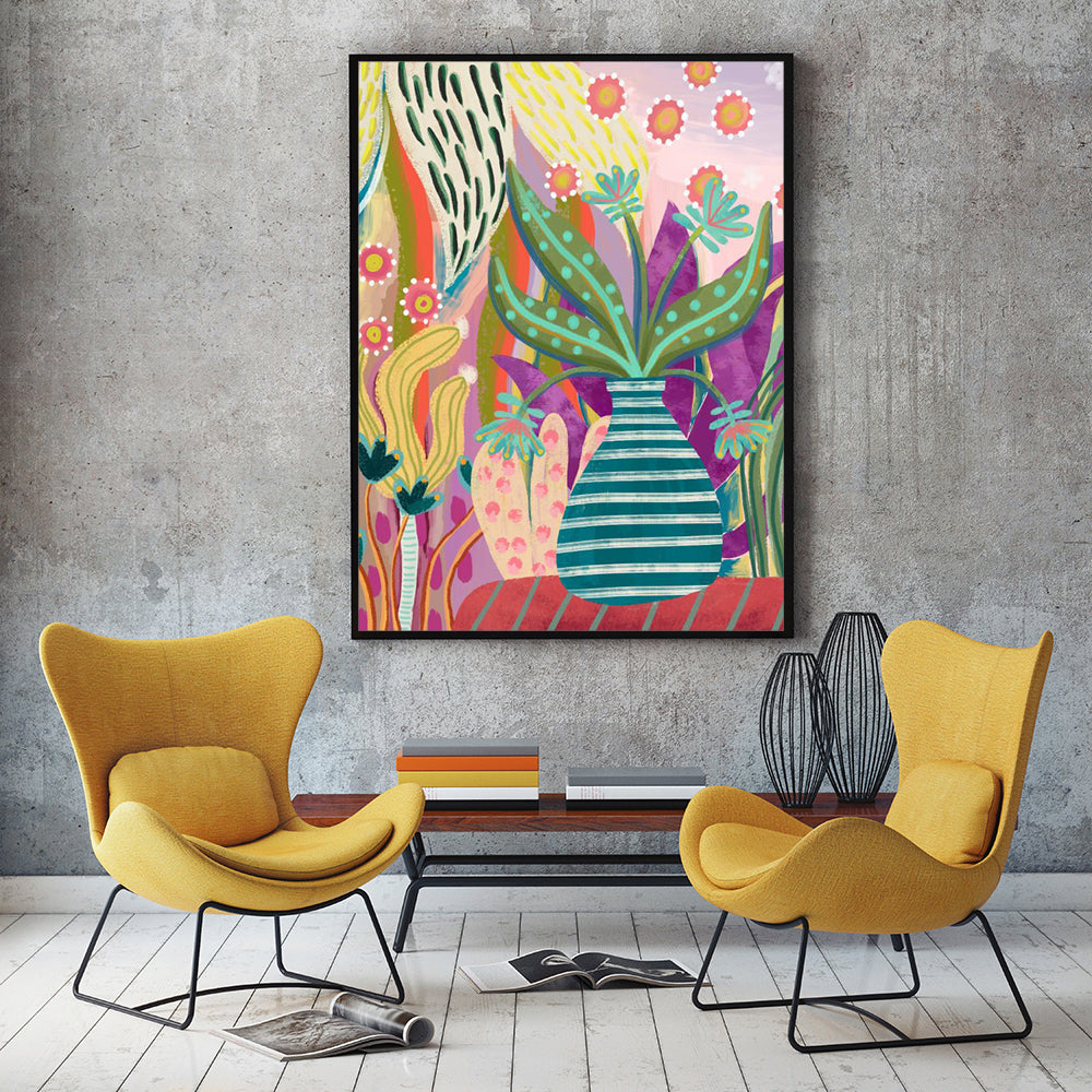 Vibrant Botanical – Lush Tropical Plant Print Canvas Wall Art