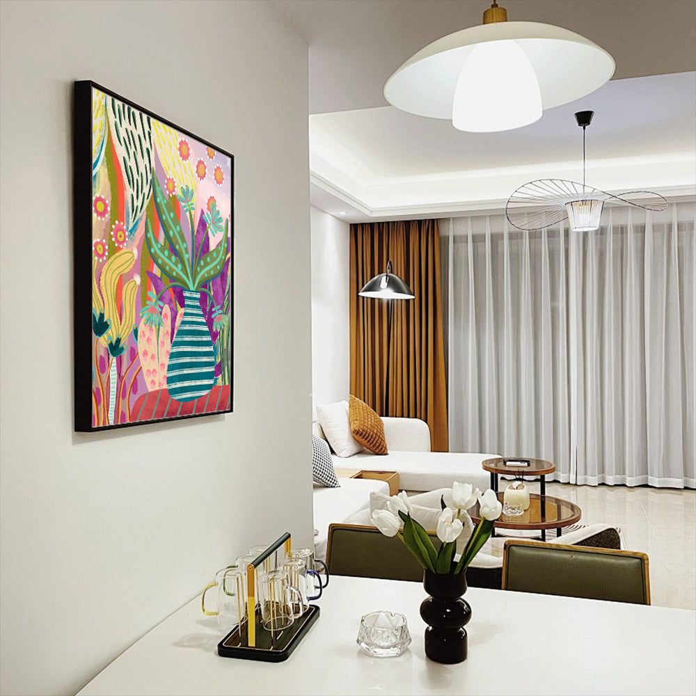 Vibrant Botanical – Lush Tropical Plant Print Canvas Wall Art