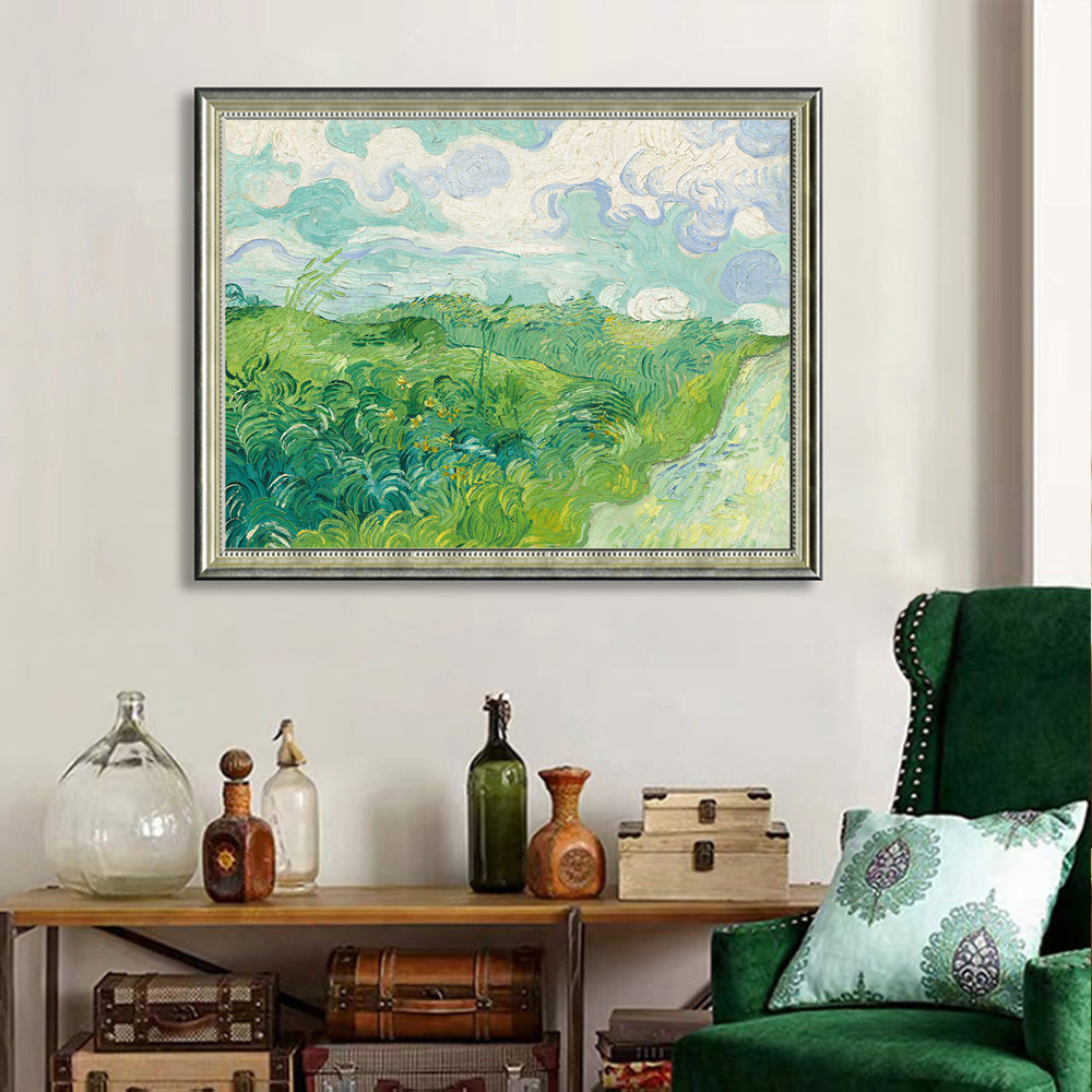 "Green Wheat Fields, Auvers" By Vincent Van Gogh