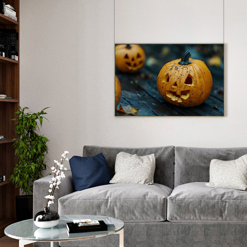 Spooky Jack-O’-Lantern Canvas Wall Art