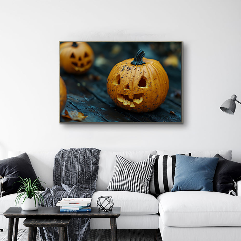 Spooky Jack-O’-Lantern Canvas Wall Art