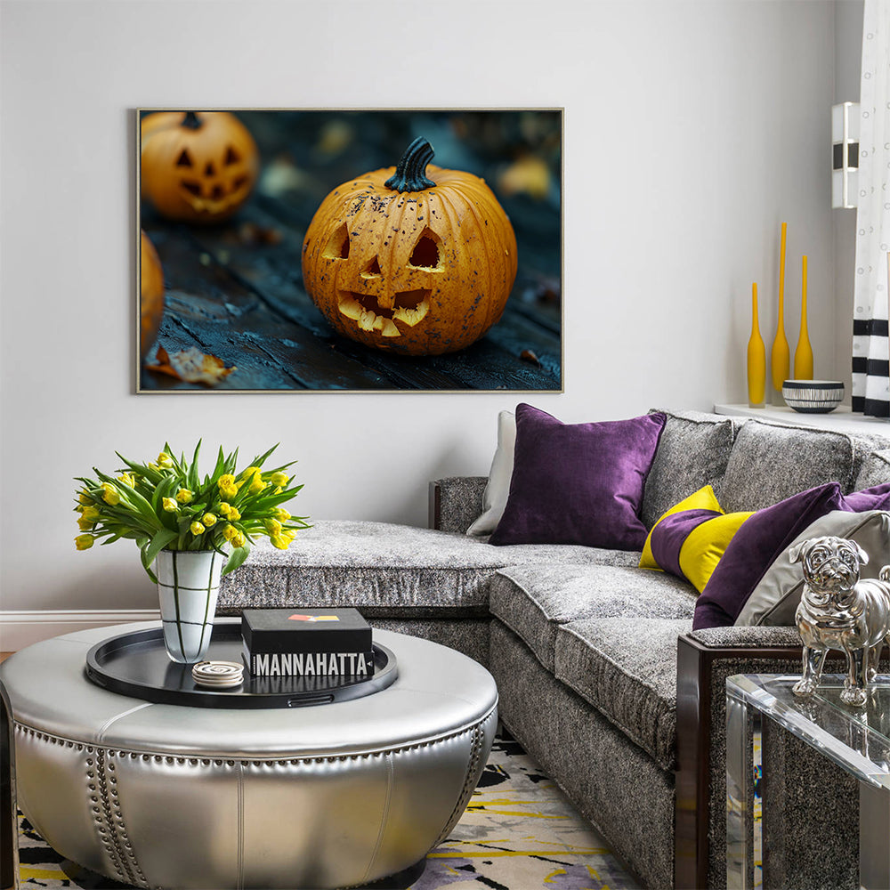 Spooky Jack-O’-Lantern Canvas Wall Art