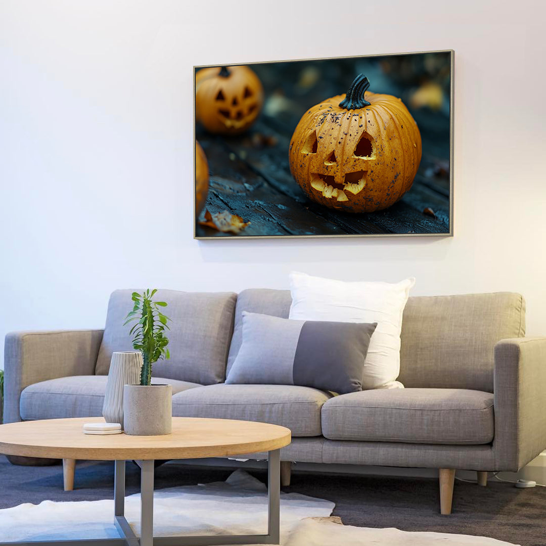 Spooky Jack-O’-Lantern Canvas Wall Art