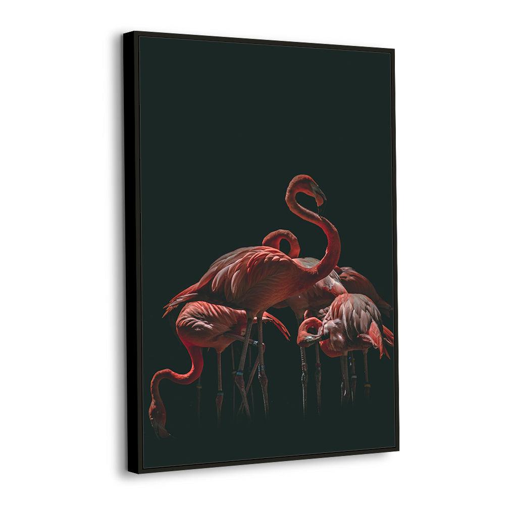 Flamingo Flock - Elegant Wildlife Canvas Wall Art
