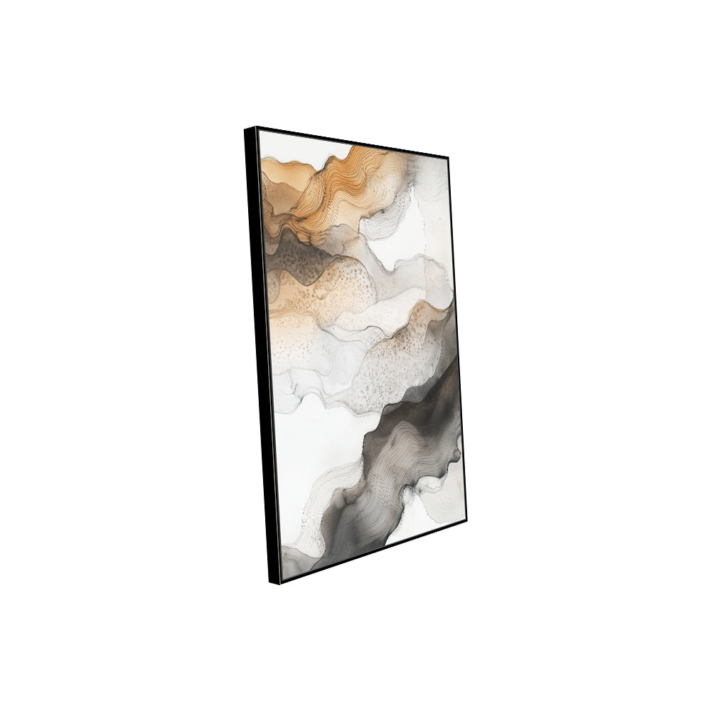 Golden Flow Canvas Wall Art