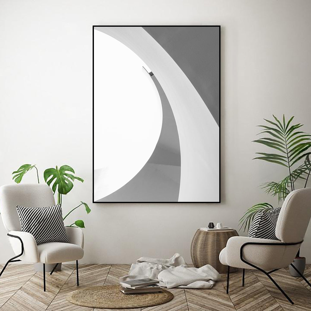 Minimalist Curved Architecture Canvas Wall Art