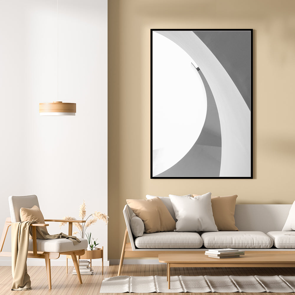 Minimalist Curved Architecture Canvas Wall Art
