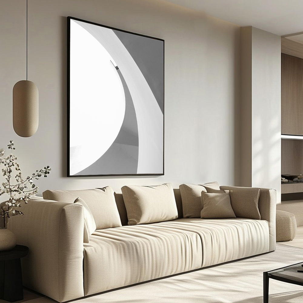 Minimalist Curved Architecture Canvas Wall Art