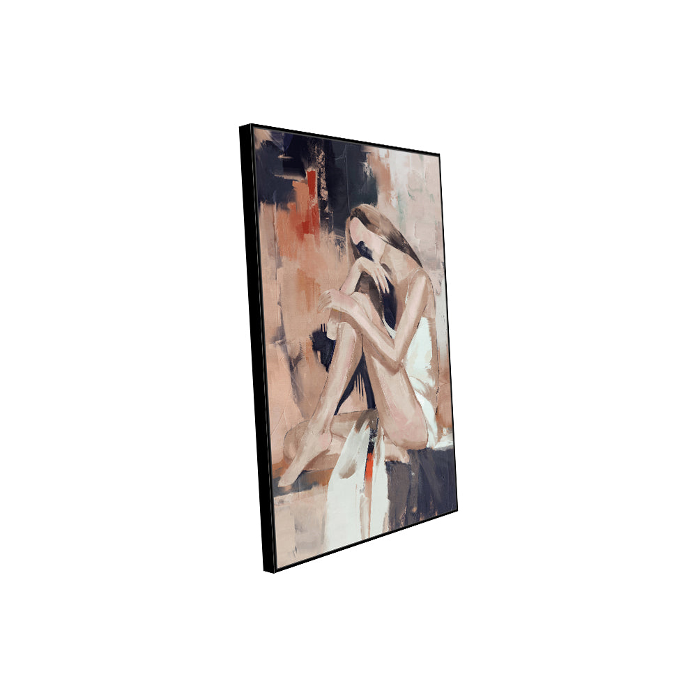 Elegance: Woman In Thought Canvas Wall Art