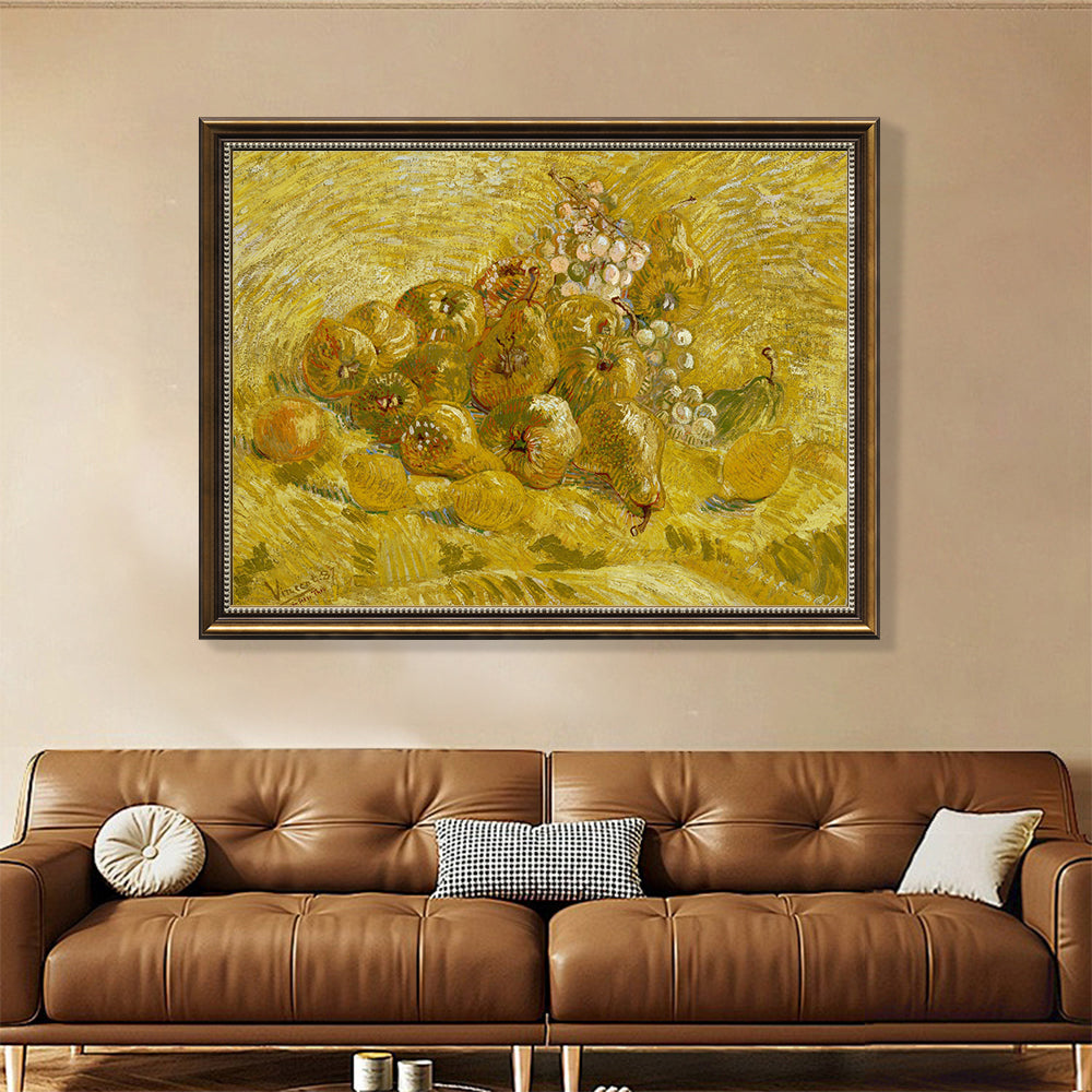 "Still Life with Apples, Pears, Lemons and Grapes" By Vincent Van Gogh