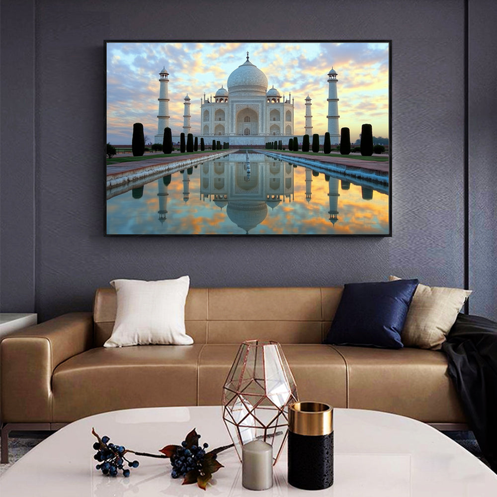 Taj Mahal Reflection Canvas Wall Art